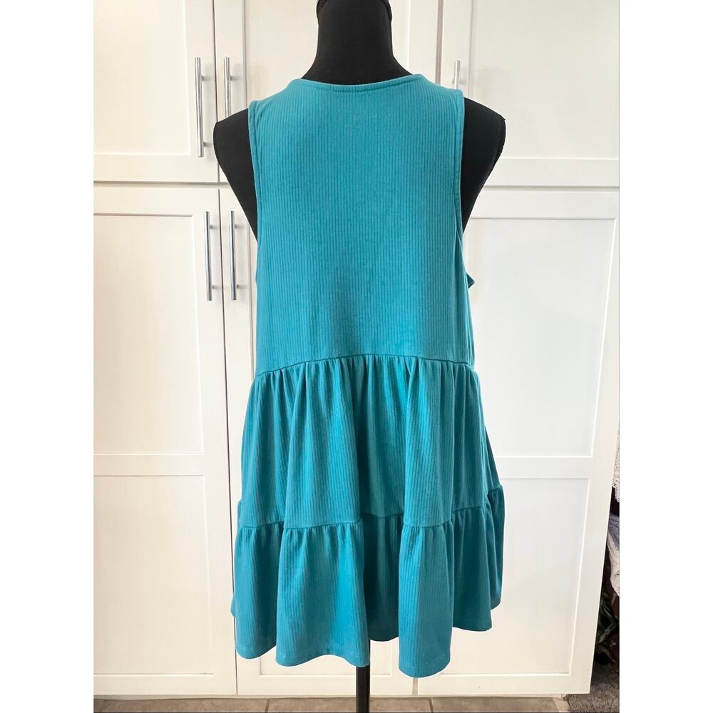 TORRID Super Soft Rib Knit Tank Top Women's Plus Size 2 Scoop Neck Teal Blue 2X - Picture 6 of 10